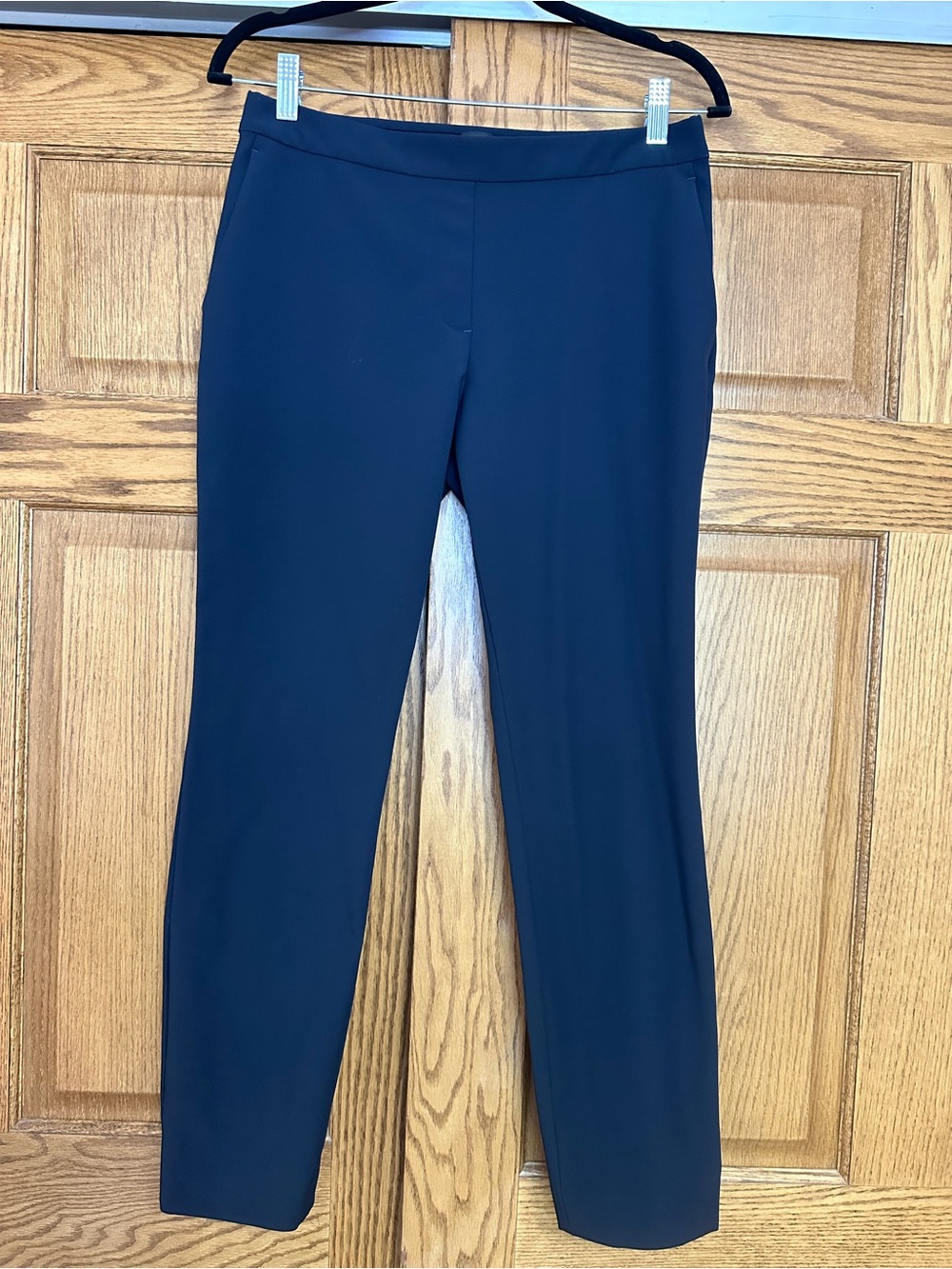 Theory Classic Dress Pants Womens 6 Blue Mid Rise Straight Leg Business Formal